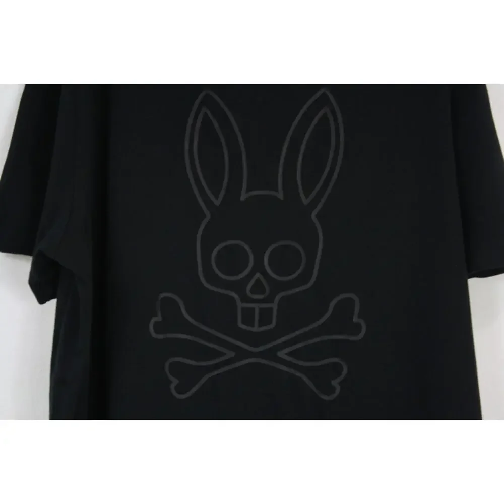 Psycho Bunny Tonal Logo T Shirt Men’s M Size 5 Black Pima Cotton